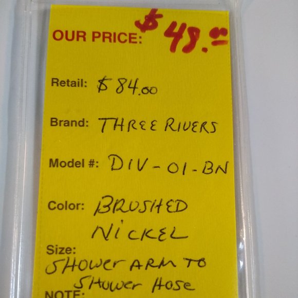 Three Rivers Shower Diverter Brush Nickel - Picture 6 of 6